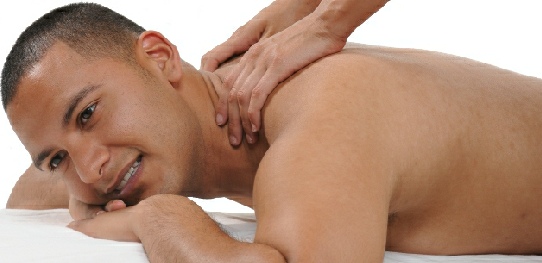 Sensual massage- boy on his front